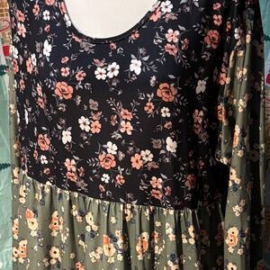 SHEIN Long sleeve Floral Dress